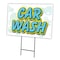 Signmission Car Wash Yard Sign & Stake outdoor plastic coroplast window, C-1824 Car Wash C-1824 Car Wash - alternate 1